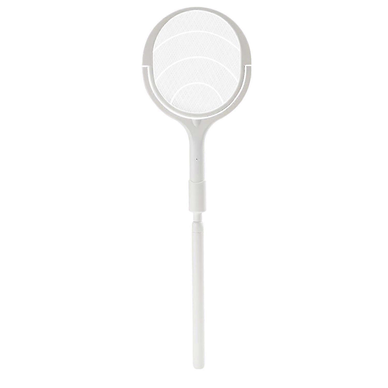 Indoor Electronic Bug Zapper and Fly Swatter with Extendable Rod and Rotating Head