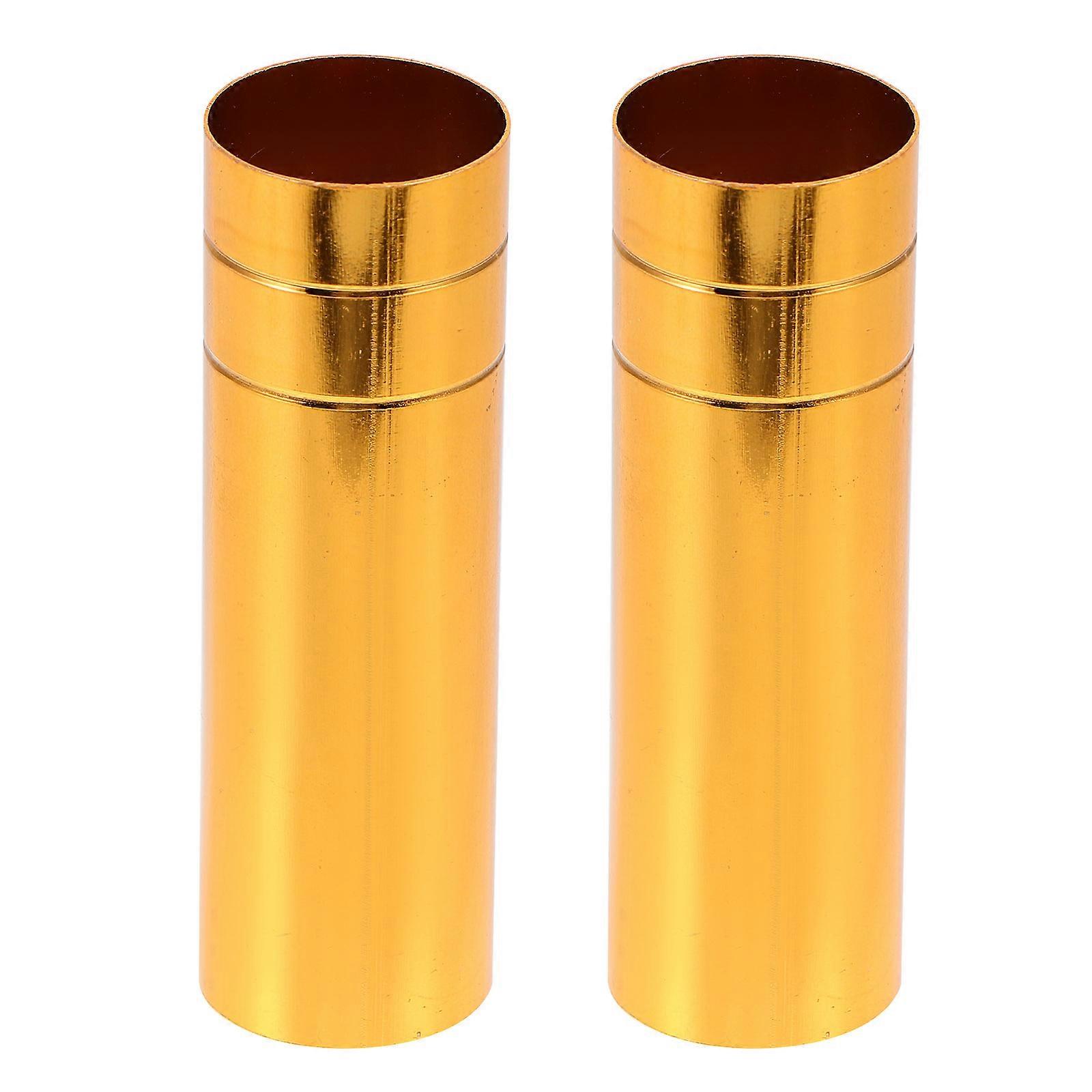 Lamp Base Sleeve Chandelier Lamp Base Covers Lighting Upgrade Iron Golden Replacement 2Set