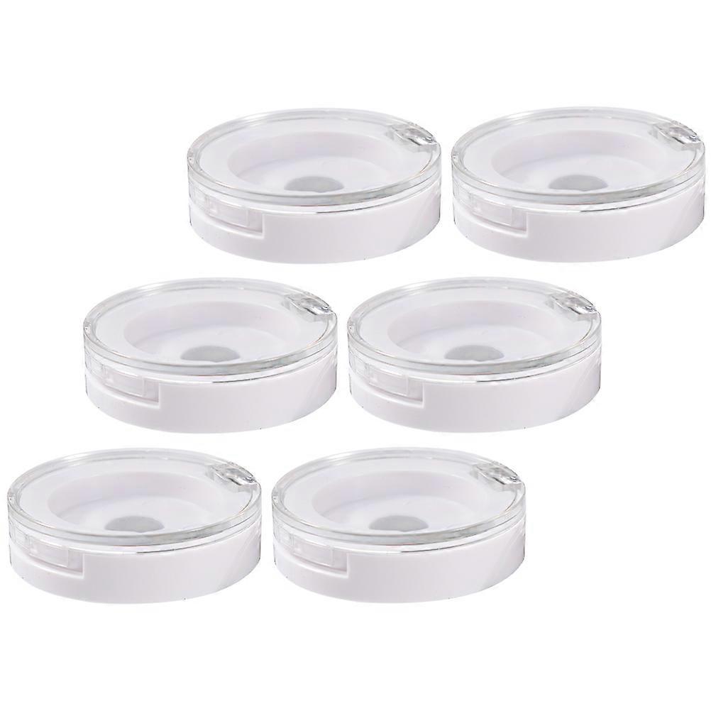 Eye Shadow Packaging Box Eyeshadow Holder for Travel Women White Plastic Storage Container 6Pcs