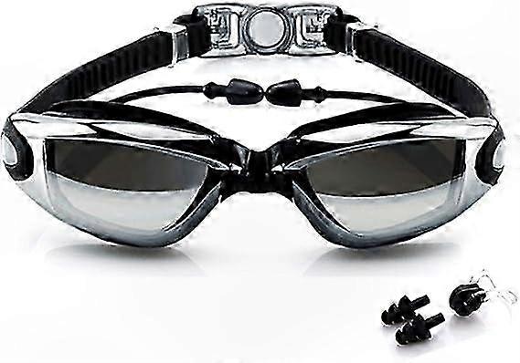 Swim Goggles for Adults and Kids 8+ with Anti-Fog and UV Protection, Includes Case, Nose Clip, and Earplugs