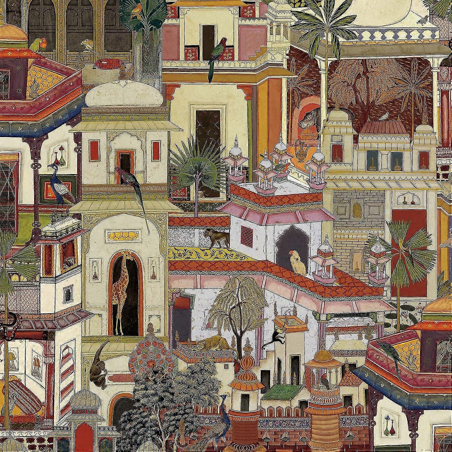 Animal City Multicoloured Wallpaper