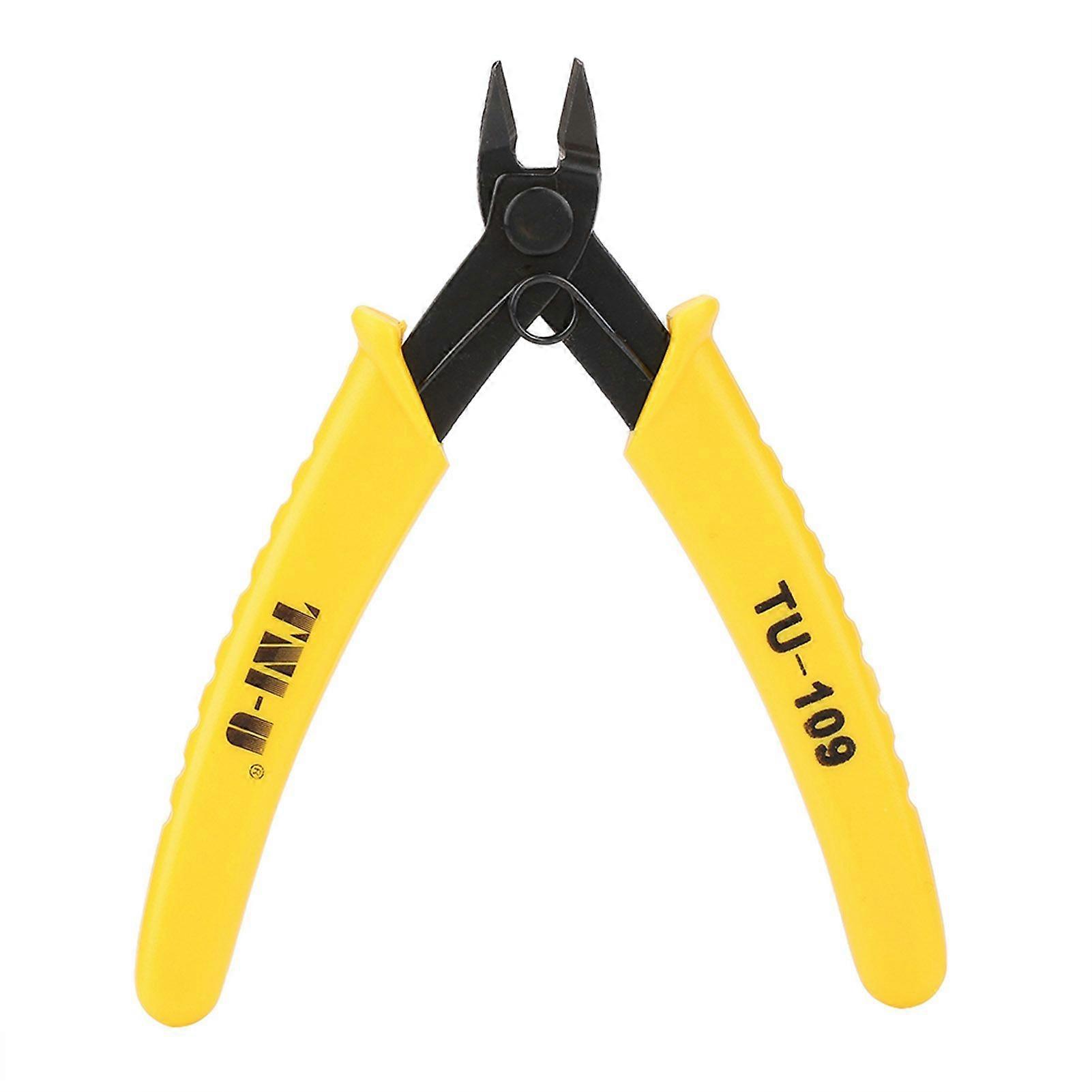 5in Electronic Diagonal Pliers Cable Side Cutting Nippers Wire Cutter Tool TU-109