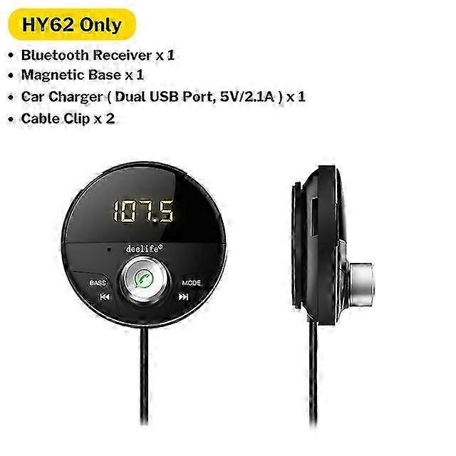 Deelife AUX Bluetooth Car Adapter FM Transmitter Modulator Handsfre...