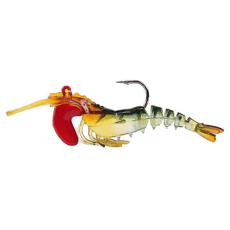 Jumping shrimp lure, 9 cm long and 14 g heavy, simulating light emission and sinking rapidly