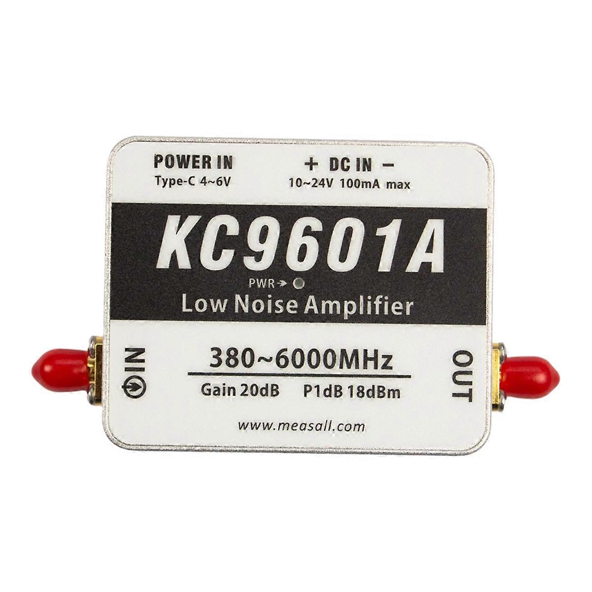 KC9601A 380 MHz-6 GHz rauscharmer Verstärker Ultrabreitband-LNA-Modul 2,4 G / 5,8 G 20 dB Typ-C-Netzteil mit hoher Verstärkung