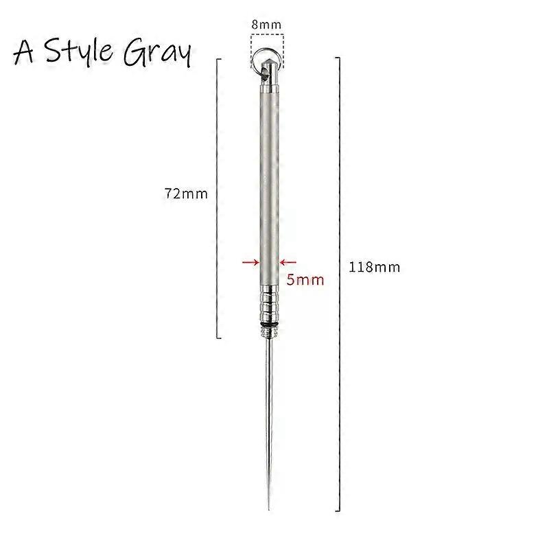 Titanium Alloy Outdoor EDC Toothpick Bottle Fruit Fork Camping Tool Titanium Toothpick Lightweight Portable Multi