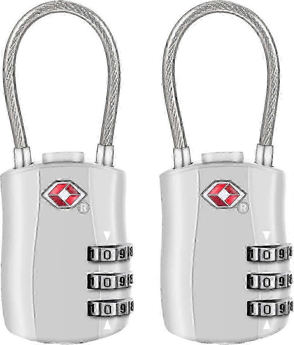 [2 Pack] TSA Luggage Locks, 3 Digit Security Padlock, Combination Padlock, Code Lock for Travel Suitcases Suitcase Baggage Bag