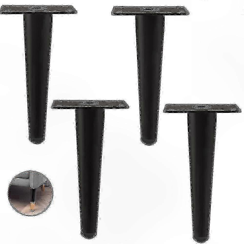 Metal Furniture Legs, Set of 4 for Sofa, Table, Cabinet, and Bedside, Straight Design