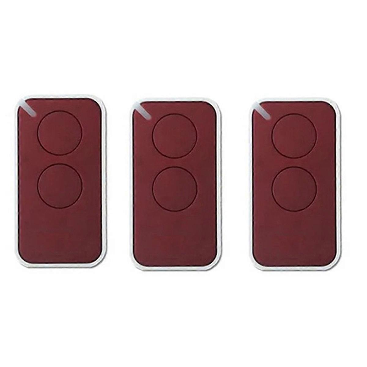 For NICE Universal Garage Remote Control 433.92MHz 2-Channel Rolling Code Transmitter for Gates Reddish Brown