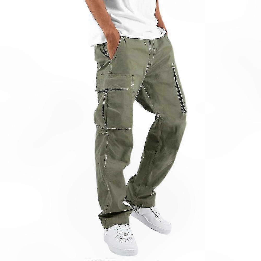 Men's Tactical Work Pants with Cargo Pockets in Green