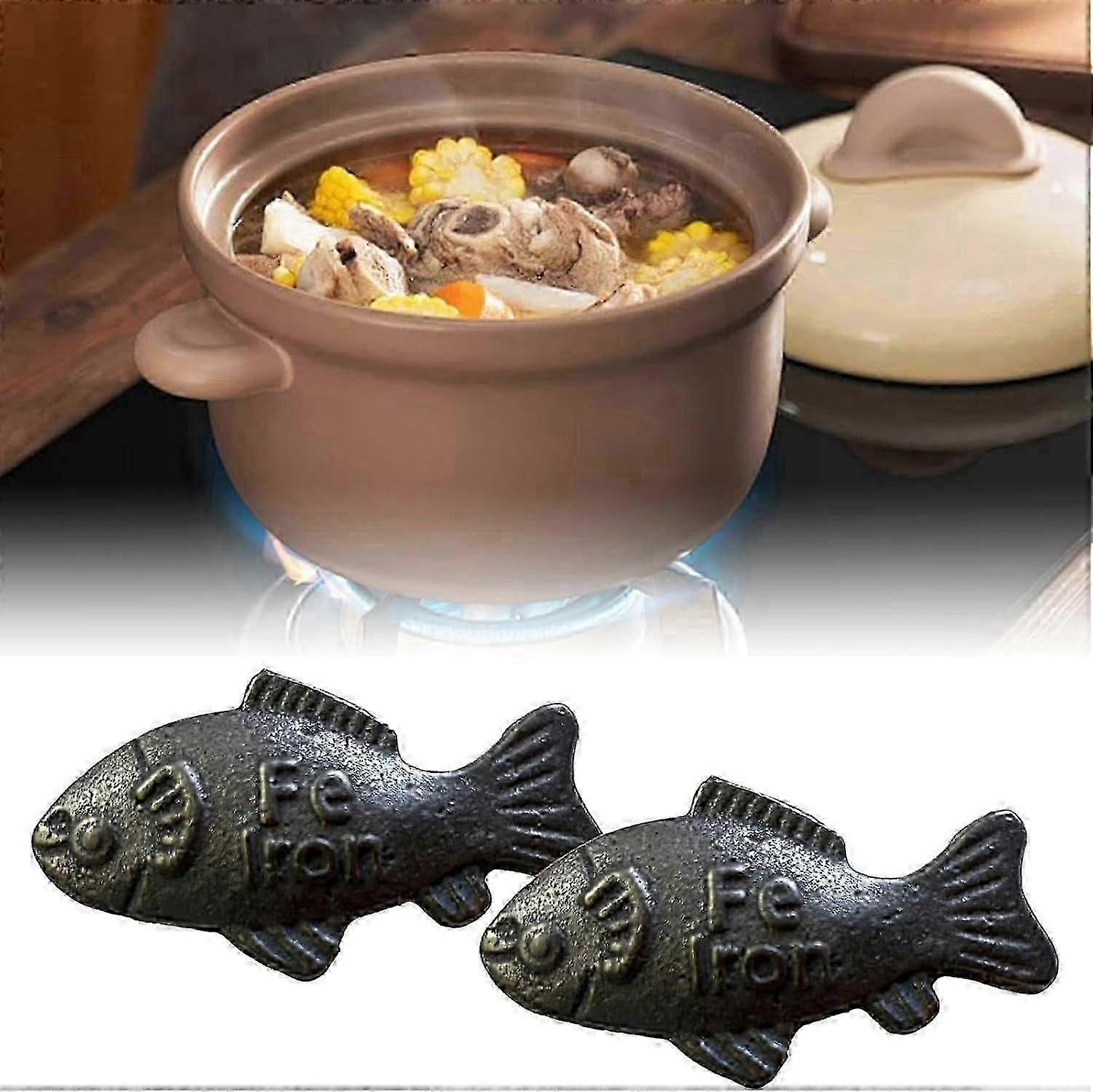 Lucky Iron Fish ، أسماك من الحديد الزهر للطهي المملوء بالحديد ، أضف الحديد الطبيعي إلى الطعام والماء ، أداة طهي فعالة وآمنة قابلة لإعادة الاستخدام ، مثالية للنباتيين