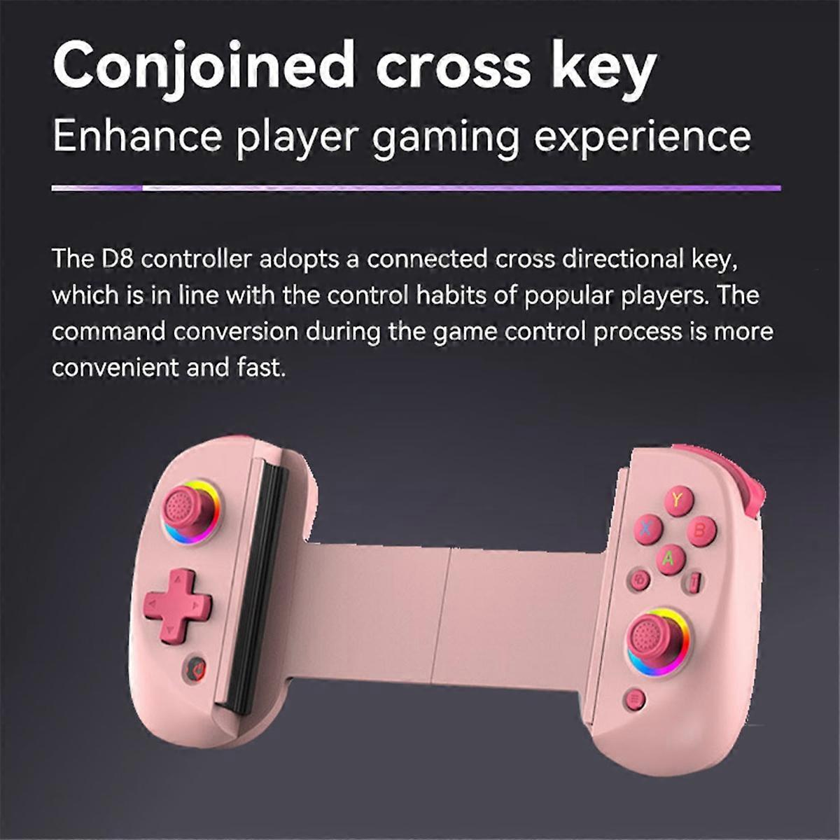 Telescopic D8 Gamepad Controller Joystick 6- Gyro Vibration Wireles Bluetooth 5.2 for Android IOS Sw