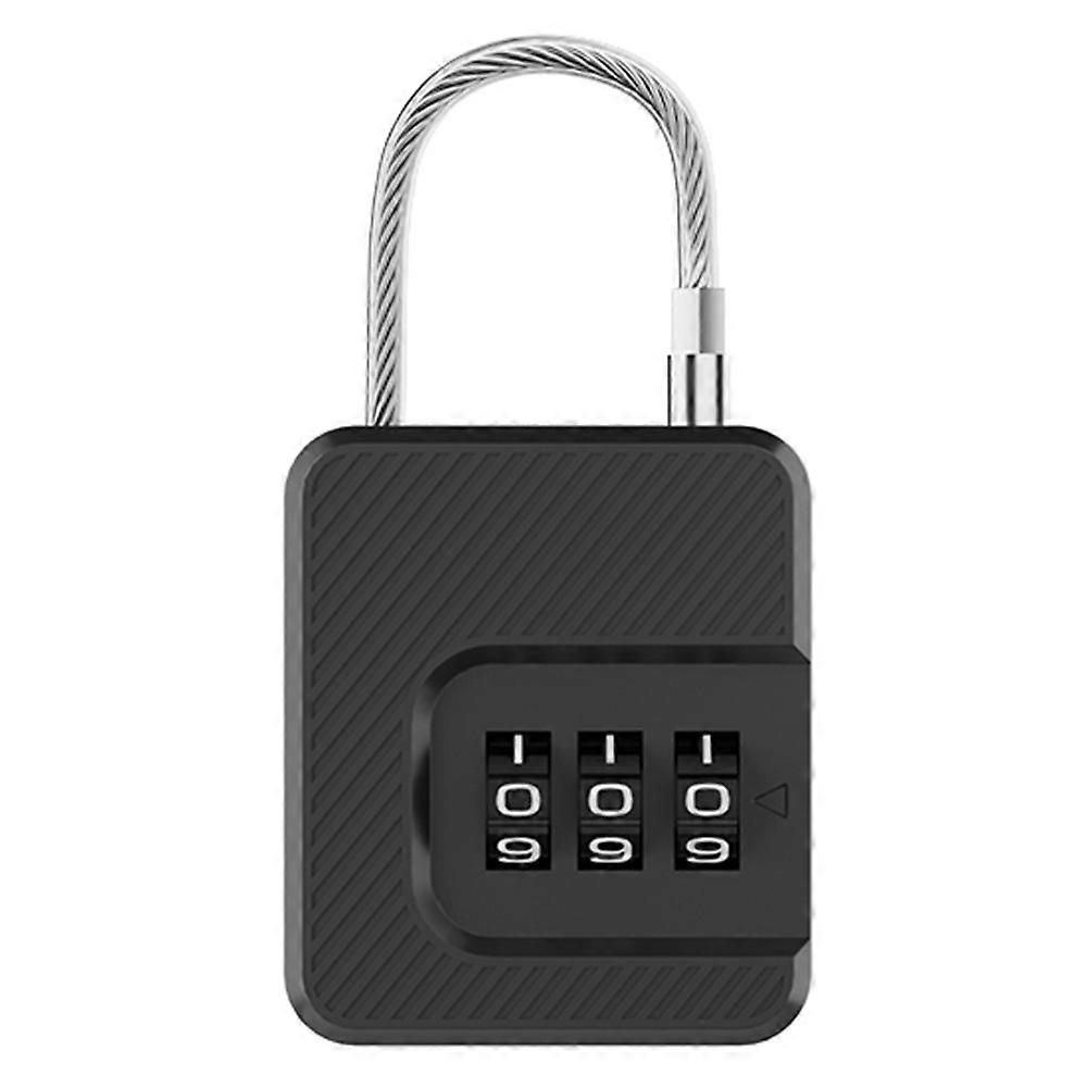 F337 3-Digit Combination Lock for Luggage Backpack Bike Basket Steel Cable Padlock Mini Security Lock