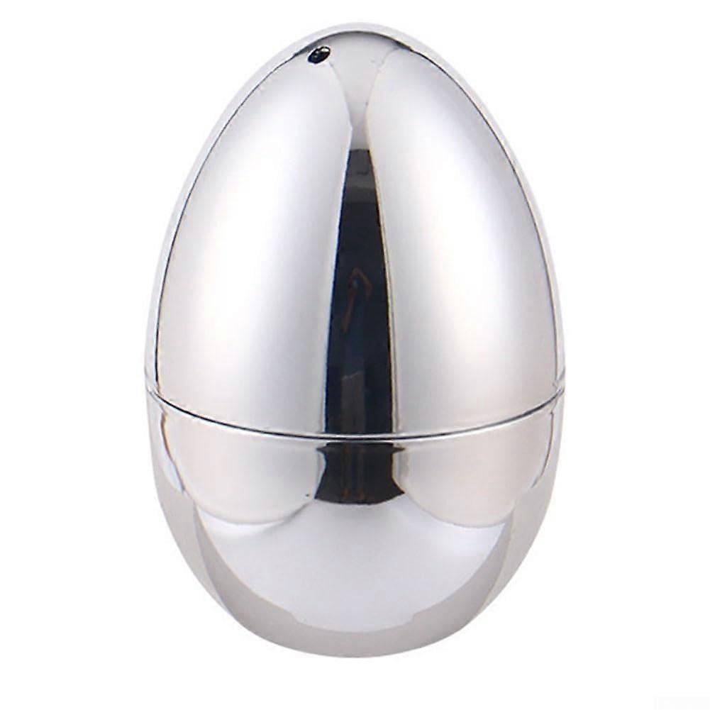 Egg Shaped Toothpick Jar For Home Decor Ample Storage Silver