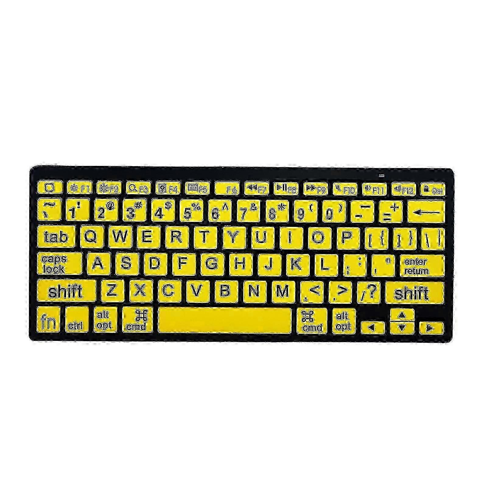 Large Print Mini Bluetooth Keyboard for Visually Impaired Users with Apple Devices