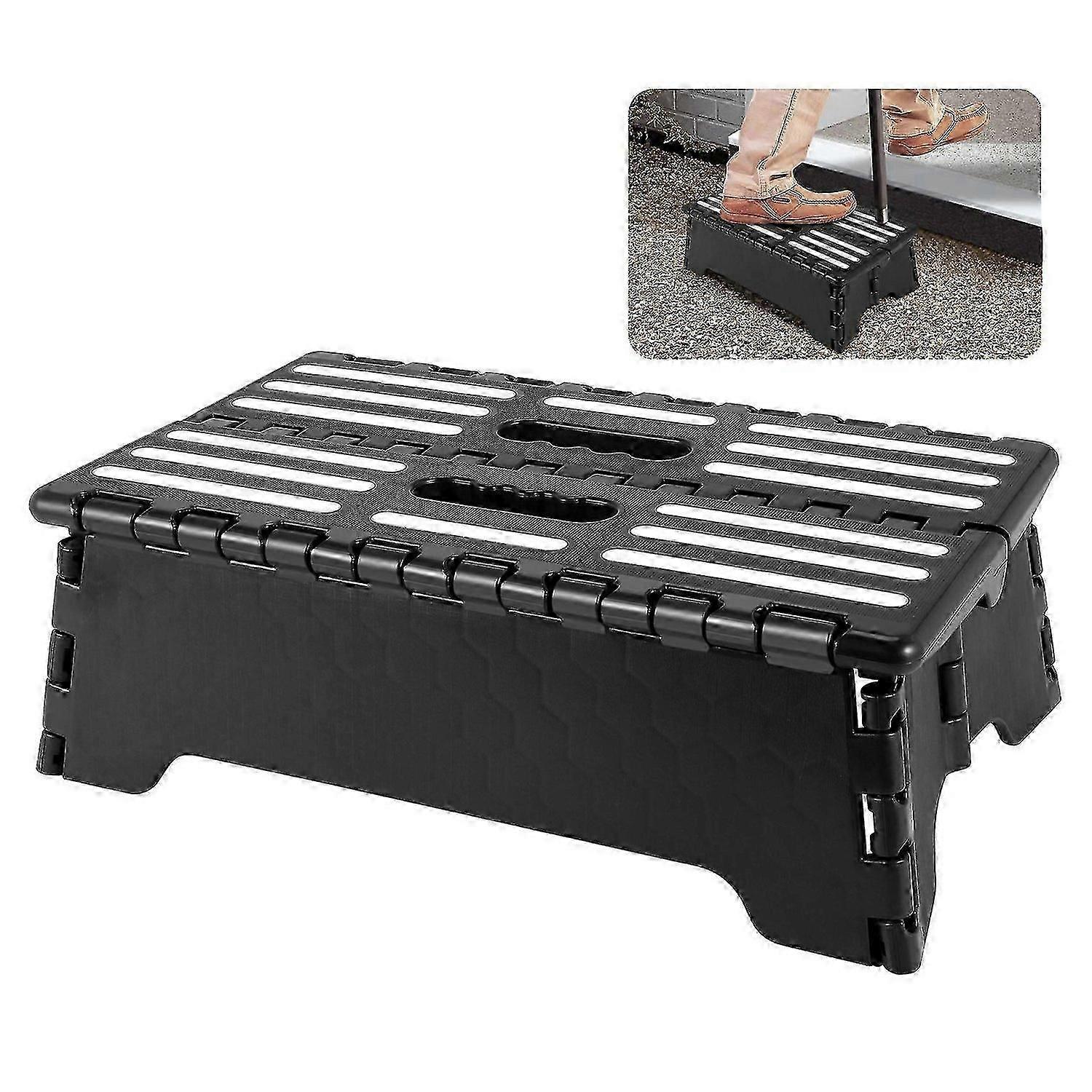 Petit tabouret plat pliant compact antidérapant robuste portable