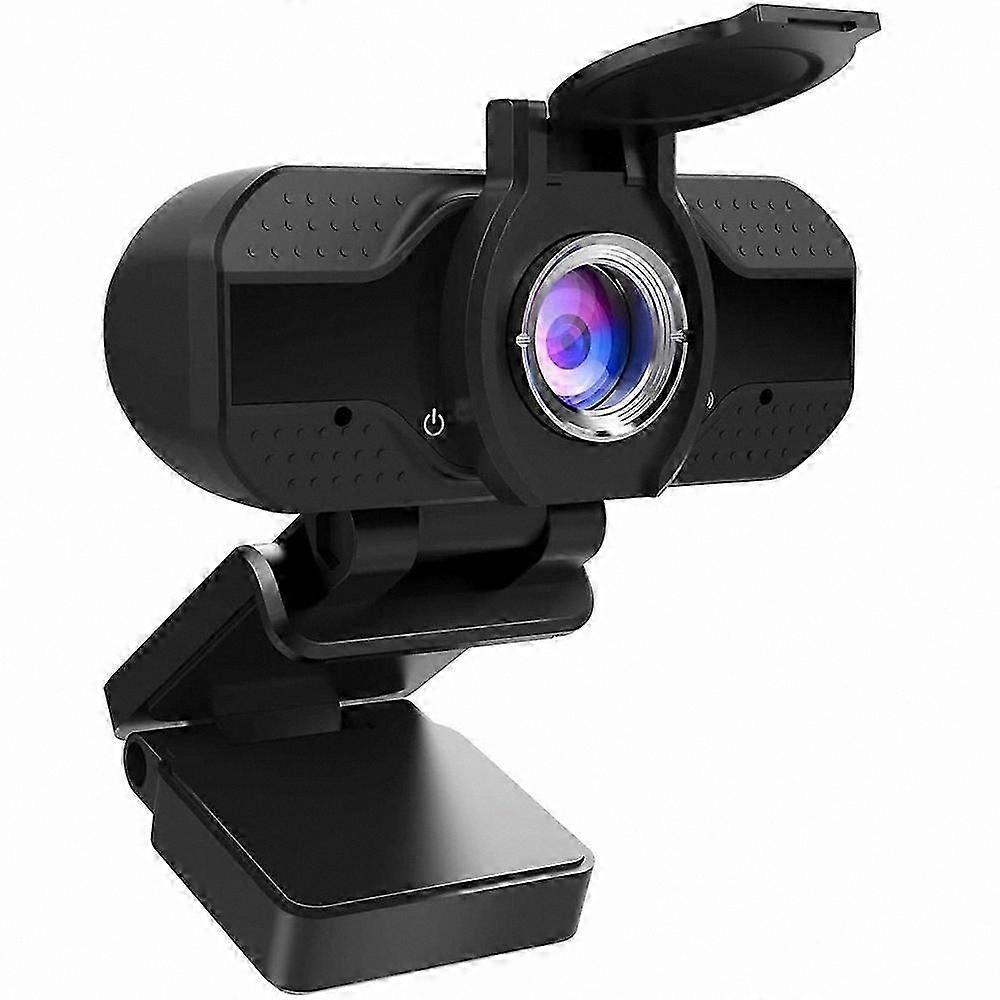 Full HD 1080P Webcam with Built-in Microphone and Privacy Cover, Compatible with PC, Desktop, and Laptop Computers for Clear Video and o Quality