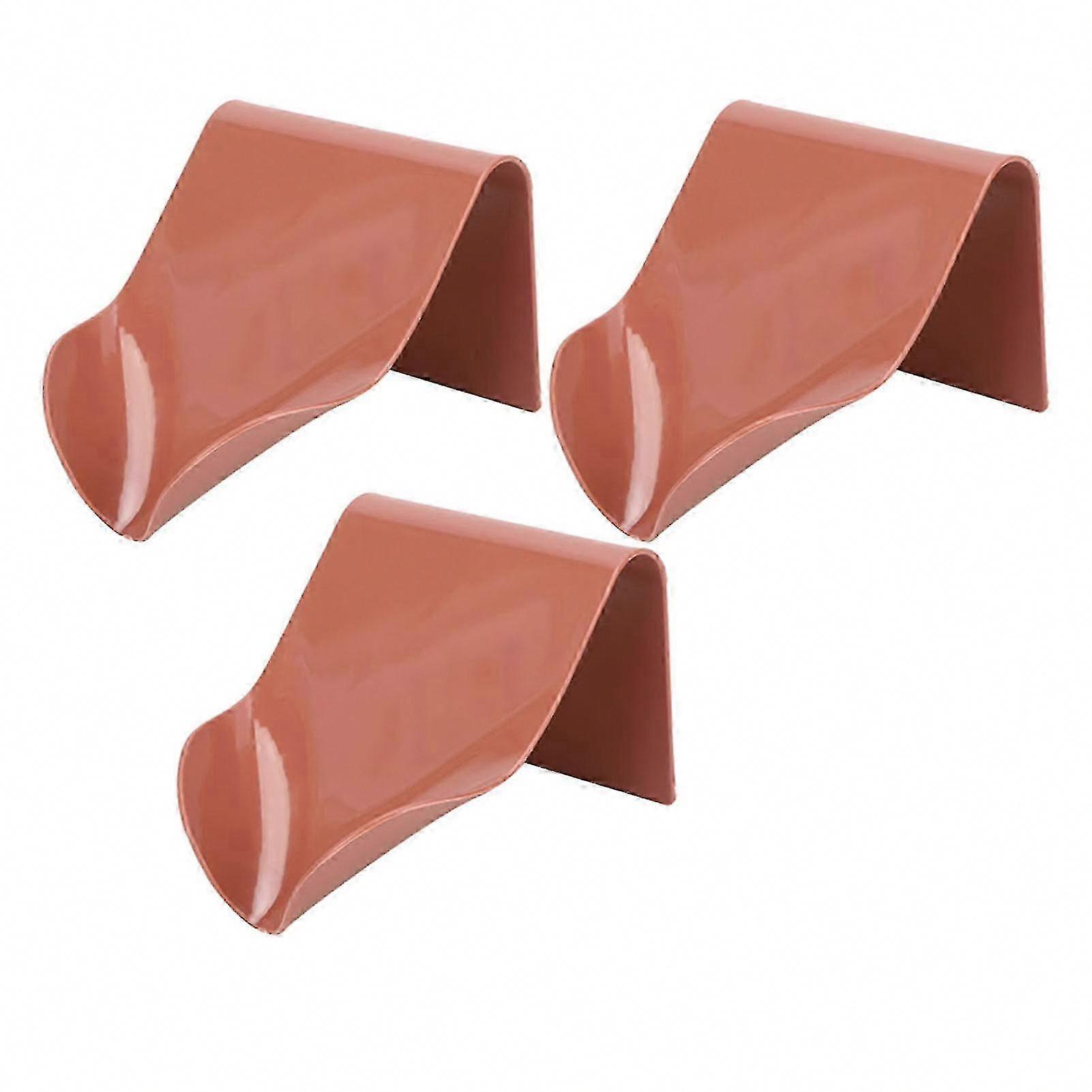 4Pcs Wall-Mounted Soap Rack Bathroom Shelf Red