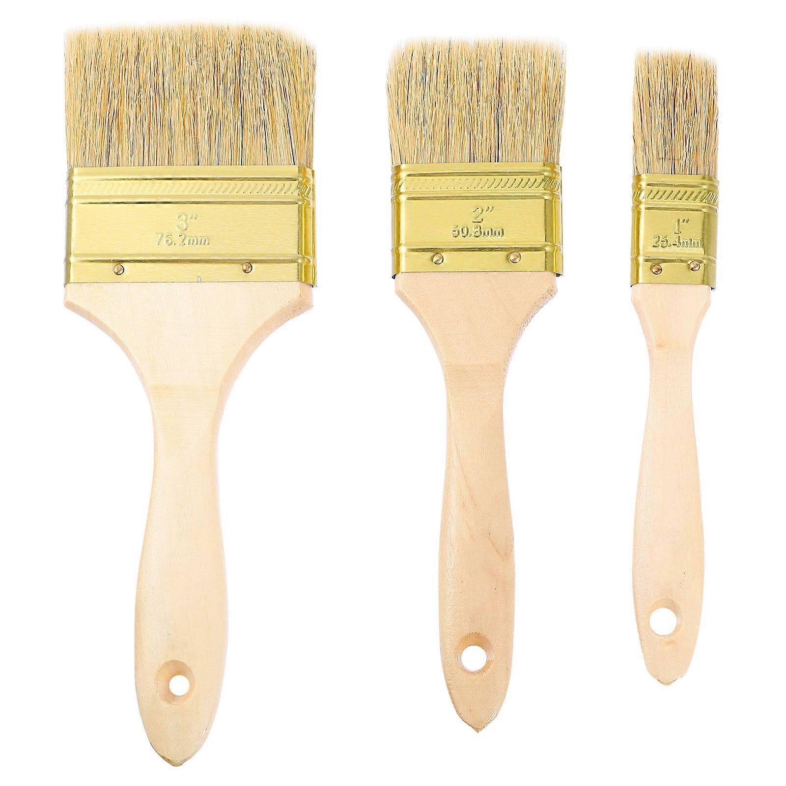 Multi-Purpose Cleaning Brush Wooden Baking Brush for Oil Application 3Pcs