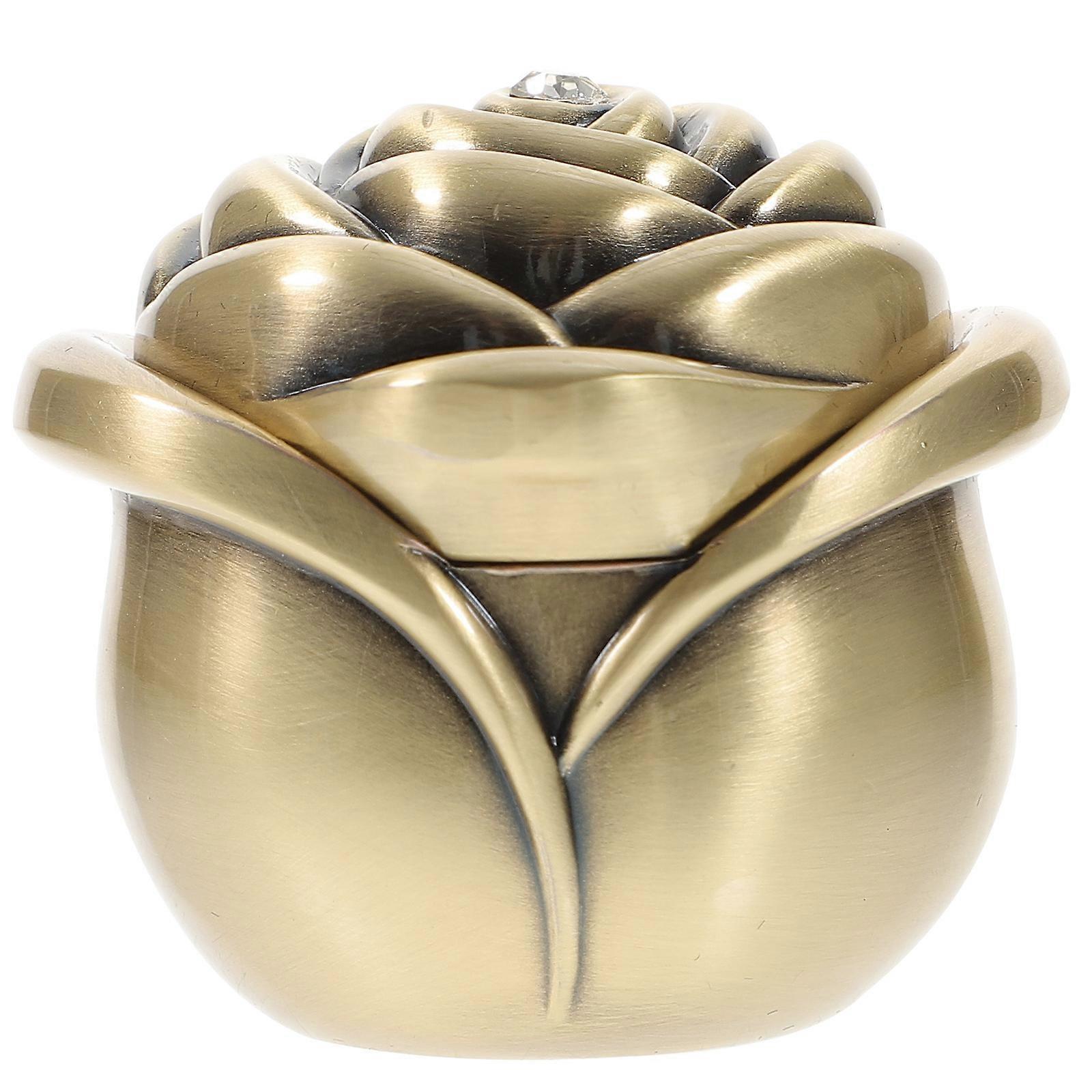 4Pcs Retro Ring Box for Storage Metal Jewelry Display Decorative Holder