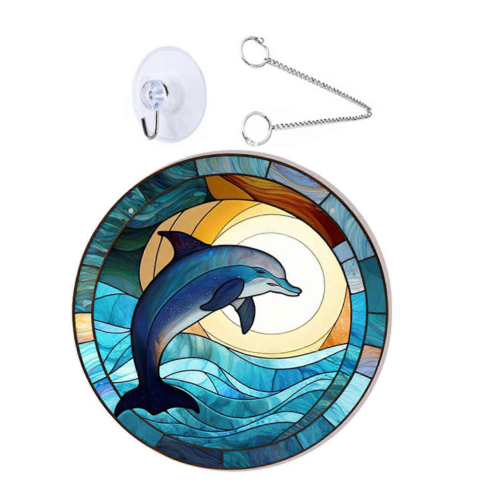 Dolphin Hanging Ornament Made of Acrylic for Festival Decoration 1Set