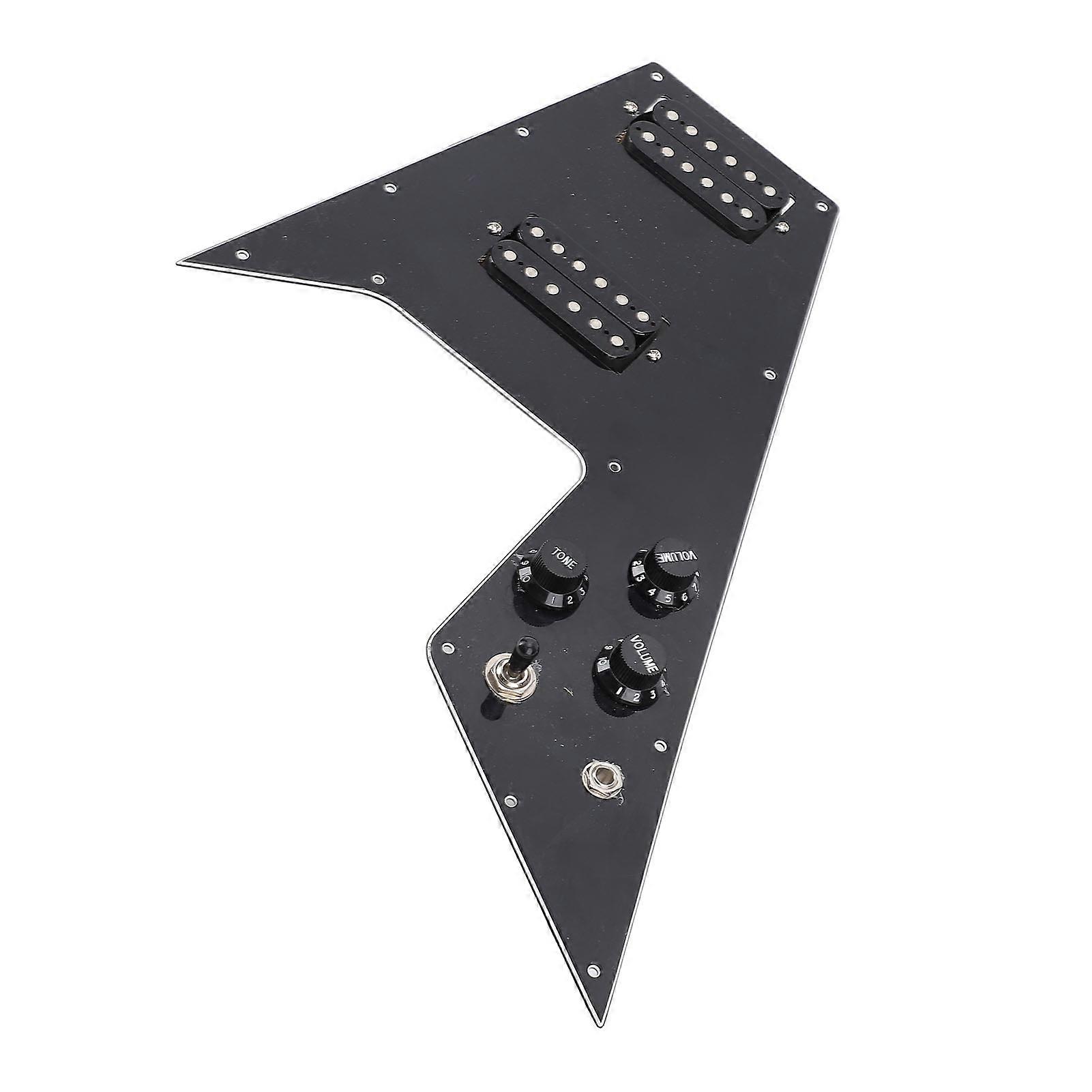 Guitar Loaded Pickguard Set Pre Wired Split 2 Coil Pickup Wood Alloy