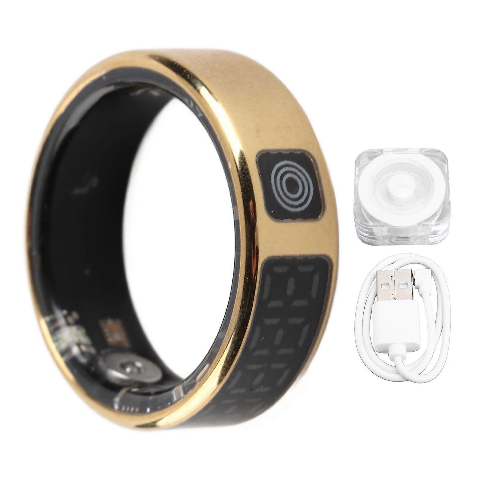 Fitness Tracker Ring with Touch Screen IP68 Gesture Control Video Page Turner Multiple Sports Modes Smart Health Ring