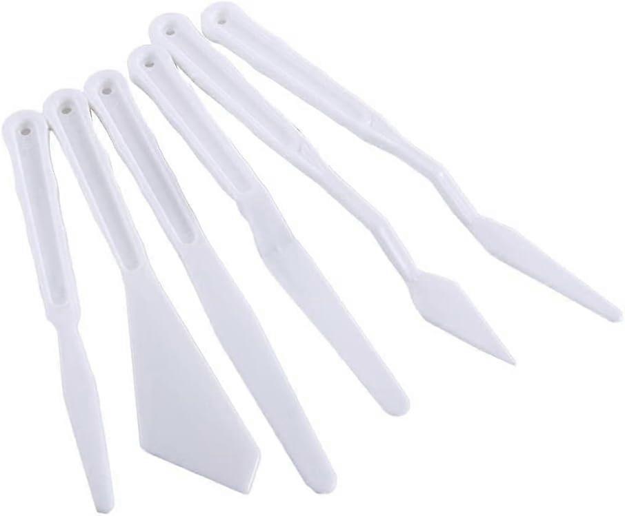 6Pcs/Set Plastic Painting Palette Knives Set - Flexible Canvas Palette Knives