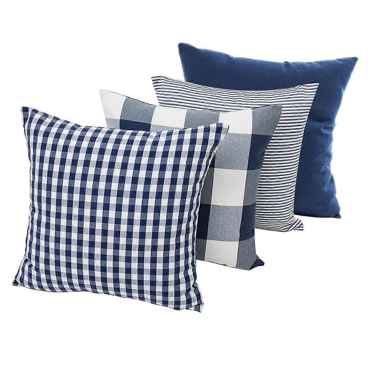 Pillow Slip Cushion Case for Family 4Pcs Polyester Cotton Assorted Color