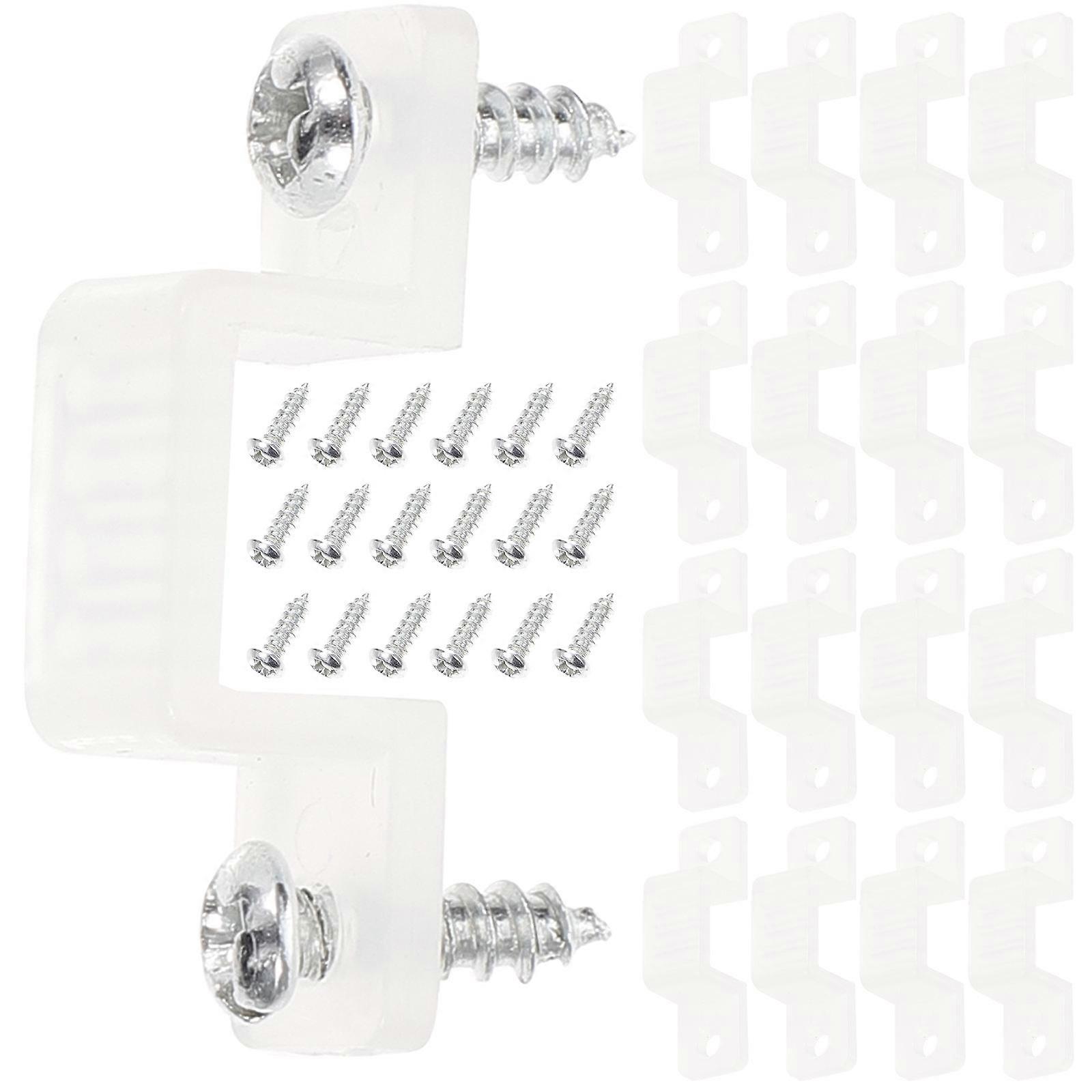 LED Light Strip Holder for Home Installation Silicone and Iron Transparent for Screw Fixation 100Pcs