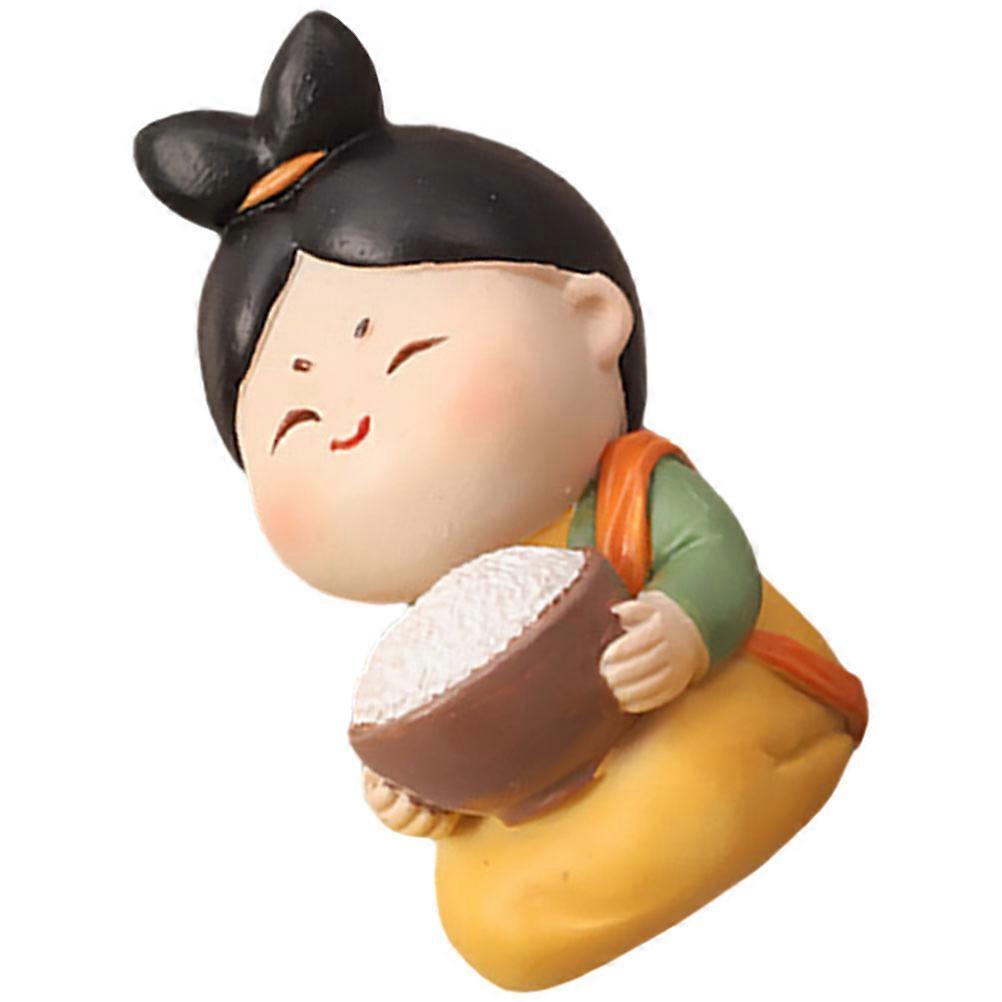 Resin Figurine Suit Lady Statue for Decor 2Pcs Creative Chinese Style Desktop Ornament