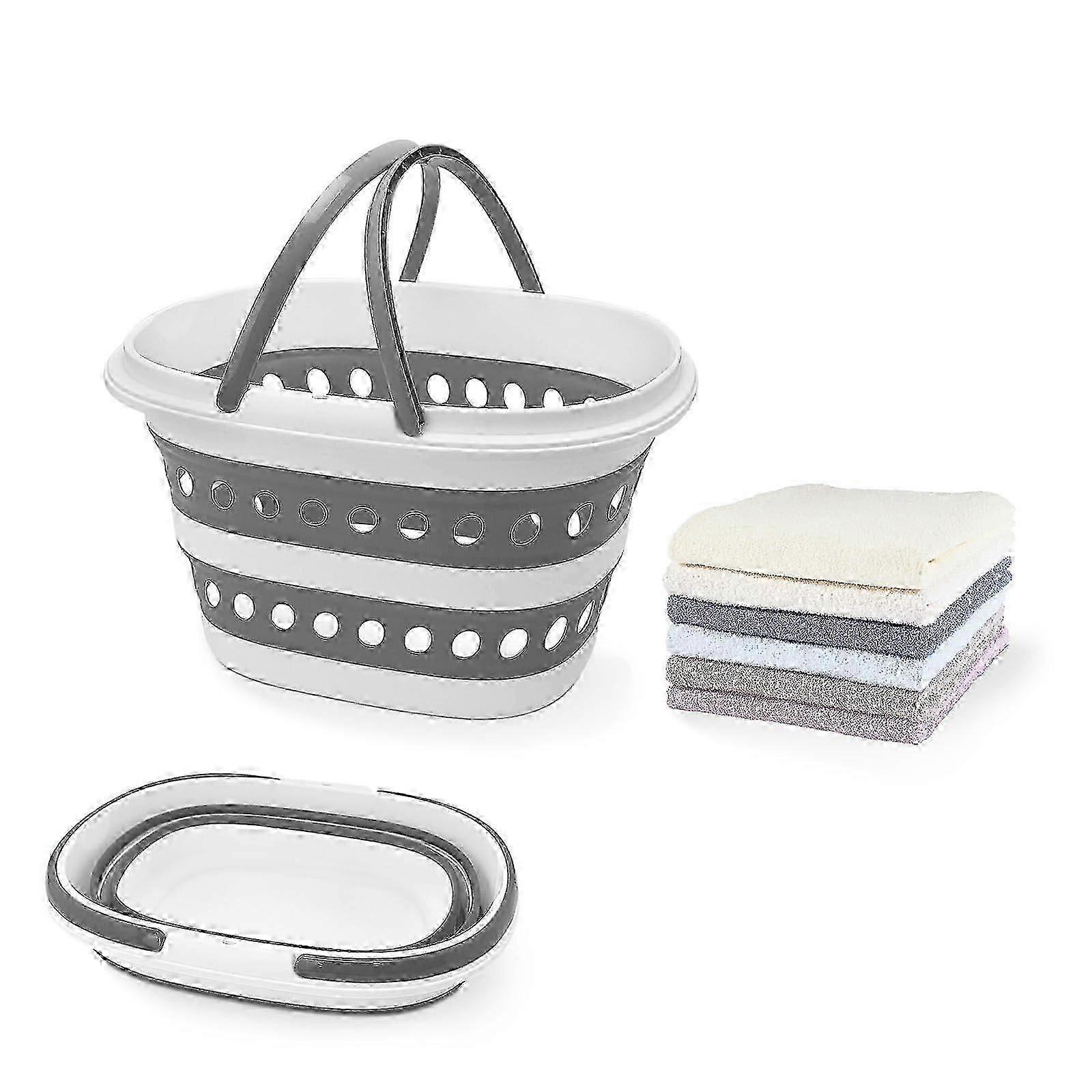 Foldable Laundry Basket, 4.2 Gallon (16L) Space-Saving Small Hamper