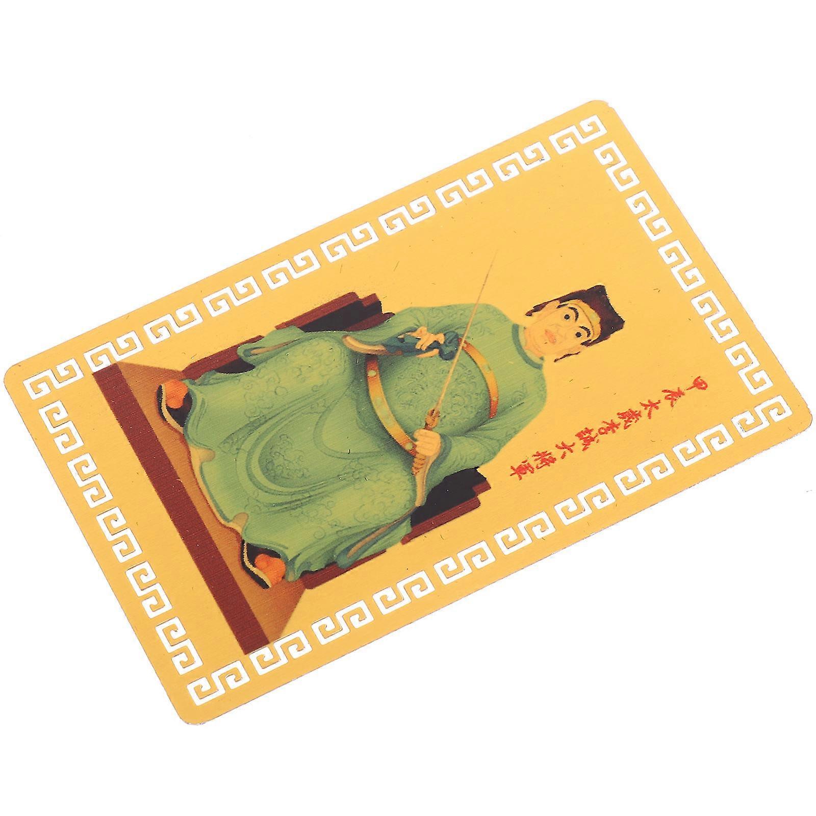 Chinese Style Amulet Card Tai Luck Protection Card 2Pcs for Decor