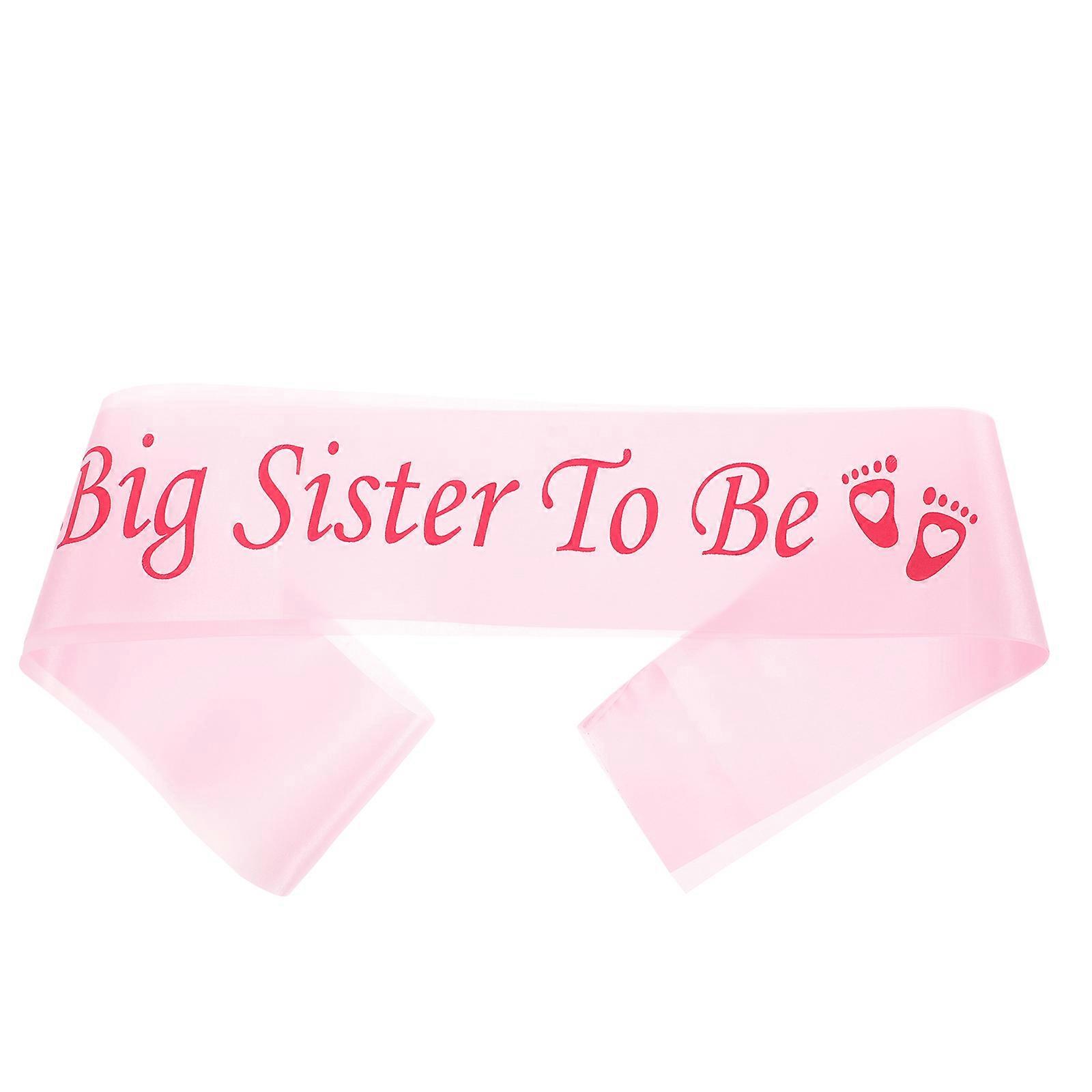 Footprint Sashes Satin Shoulder Strap for Party Use Pink Color