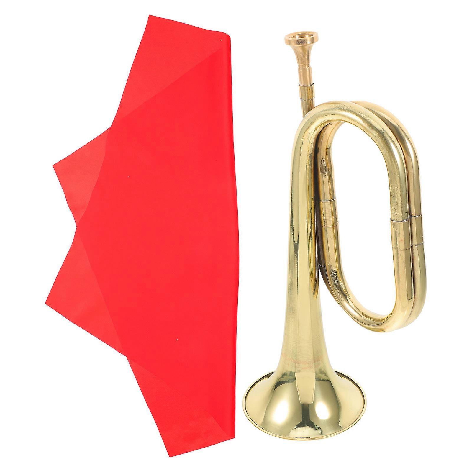 Copper Alloy Bugle Wind Instrument for Playing 4Pcs Golden Professional Set