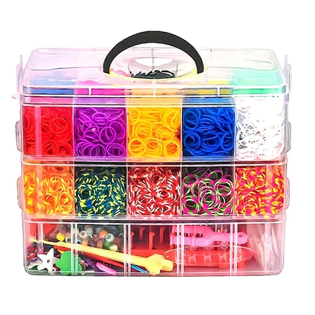 DIY Handmade Rubber Bands Weaving Tool Box Bracelet Kit Toys