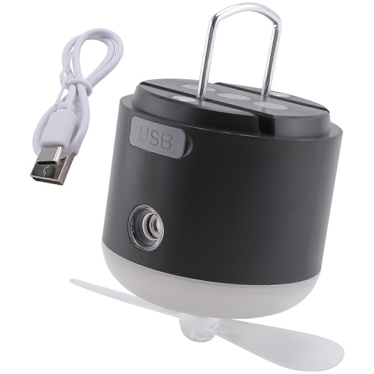 Mini USB Camping Fan Chargeable Operated Remote Control LED Light