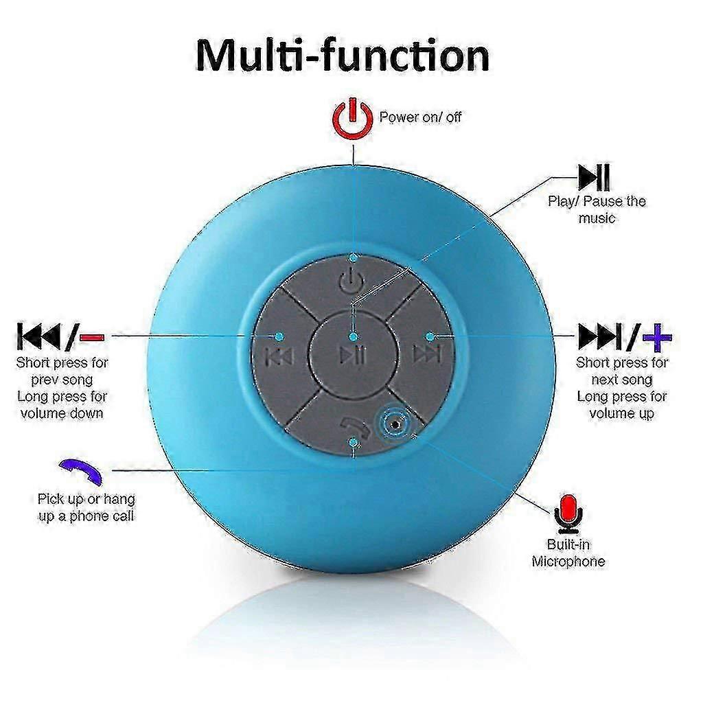 Mini Waterproof Bluetooth Speaker Box, 3.0 Bluetooth Speaker, Blue