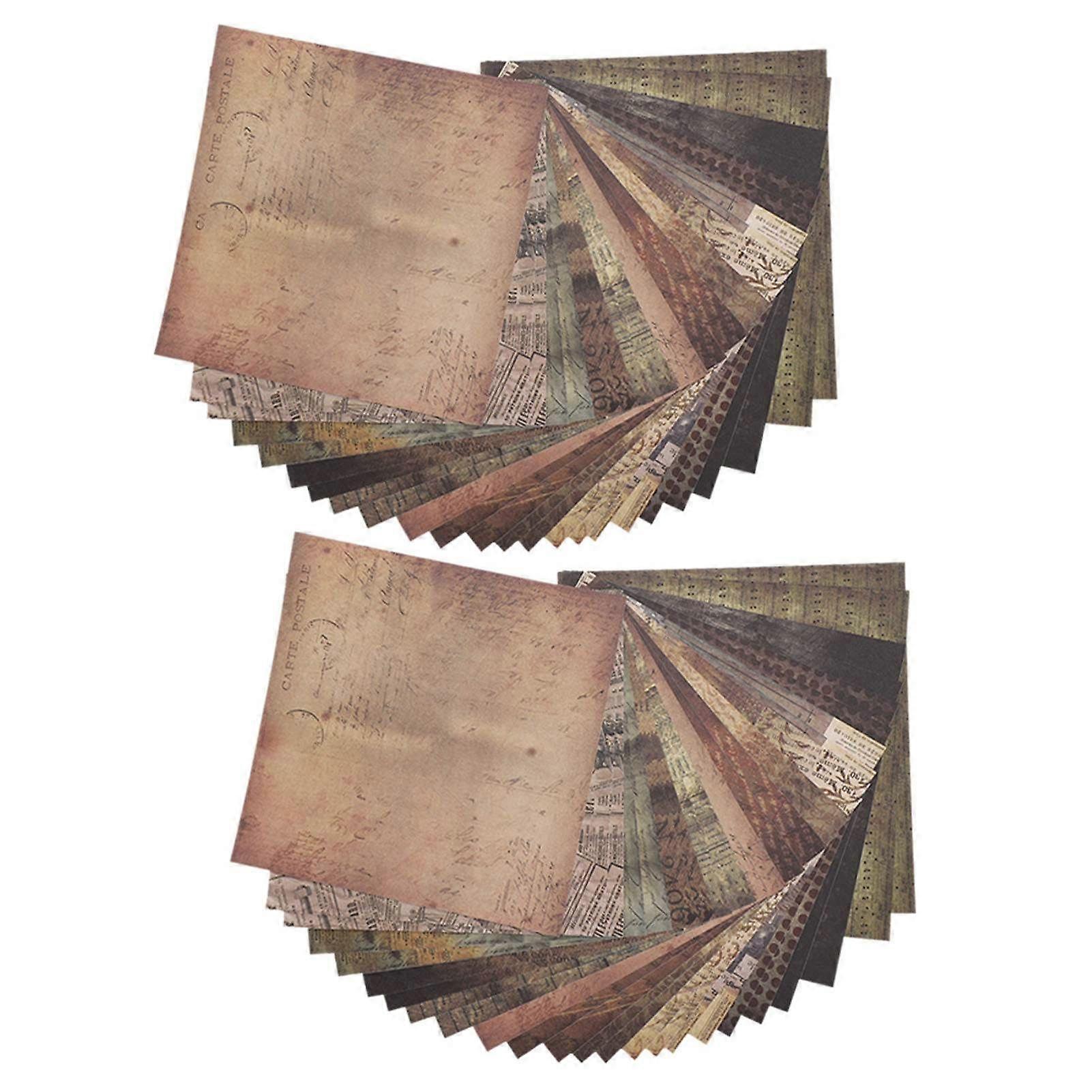 48 Sheets DIY Scrapbook Paper Album Scrapbook Pattern Greeting Cards Junk Journal Card Decorator