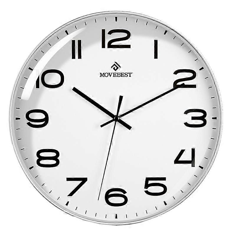 12 Inch Wall Clock G2001 White Surface White Frame G2001 White Surface White Frame