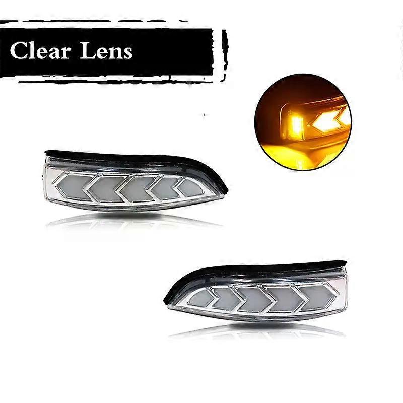 Apply Dynamic Amber LED Car Front Side Mirror Turn Signal Lights w/ White Welcome Lights For Toyota Avalon,Corolla,Corolla iM,Prius C
