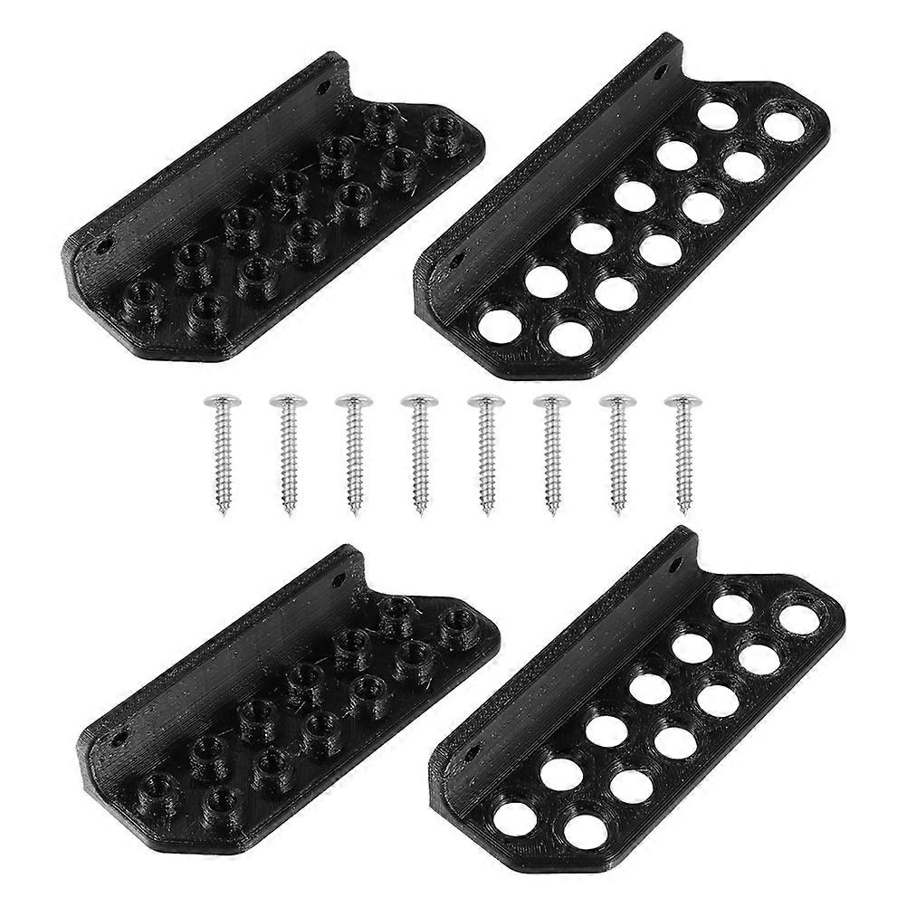 Wall Mounted Arrow Rack And Bracket Suitable For Home Office Archery Range Elegant Black Color 4Pairs