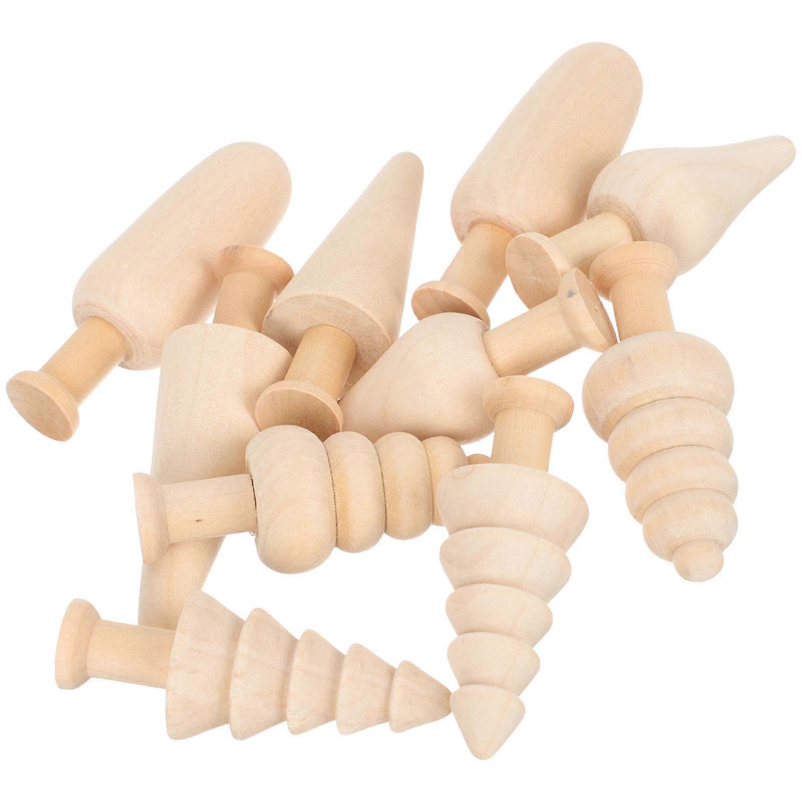 Aesthetic Wooden Tree Decoration Toy Children Creativity Hands-On Ability Smooth Surface 20 Pcs