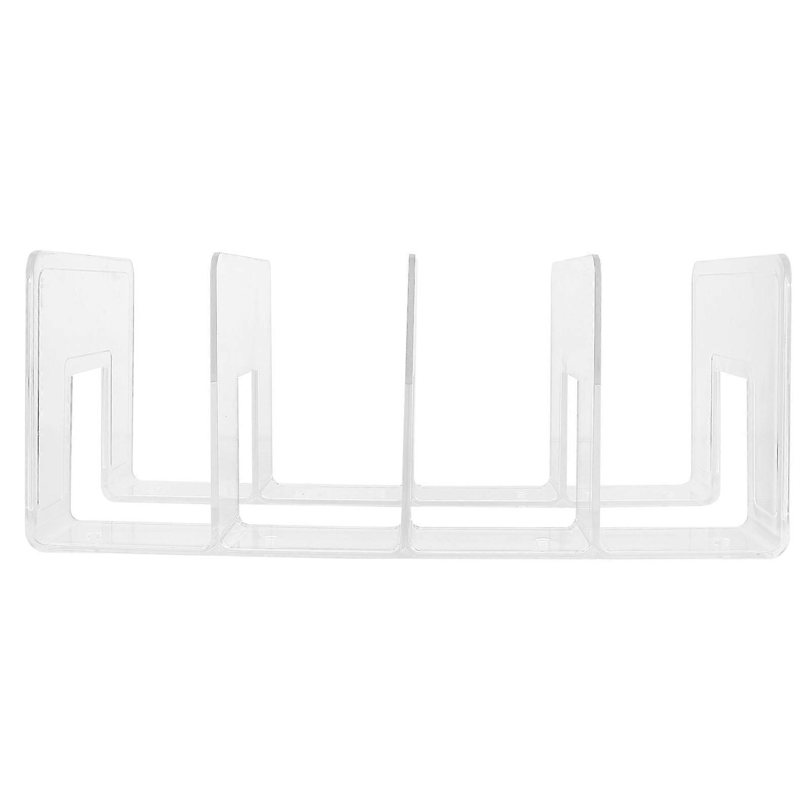 Acrylic Book Holder for Desktop Organization Bookends 2Pcs Set