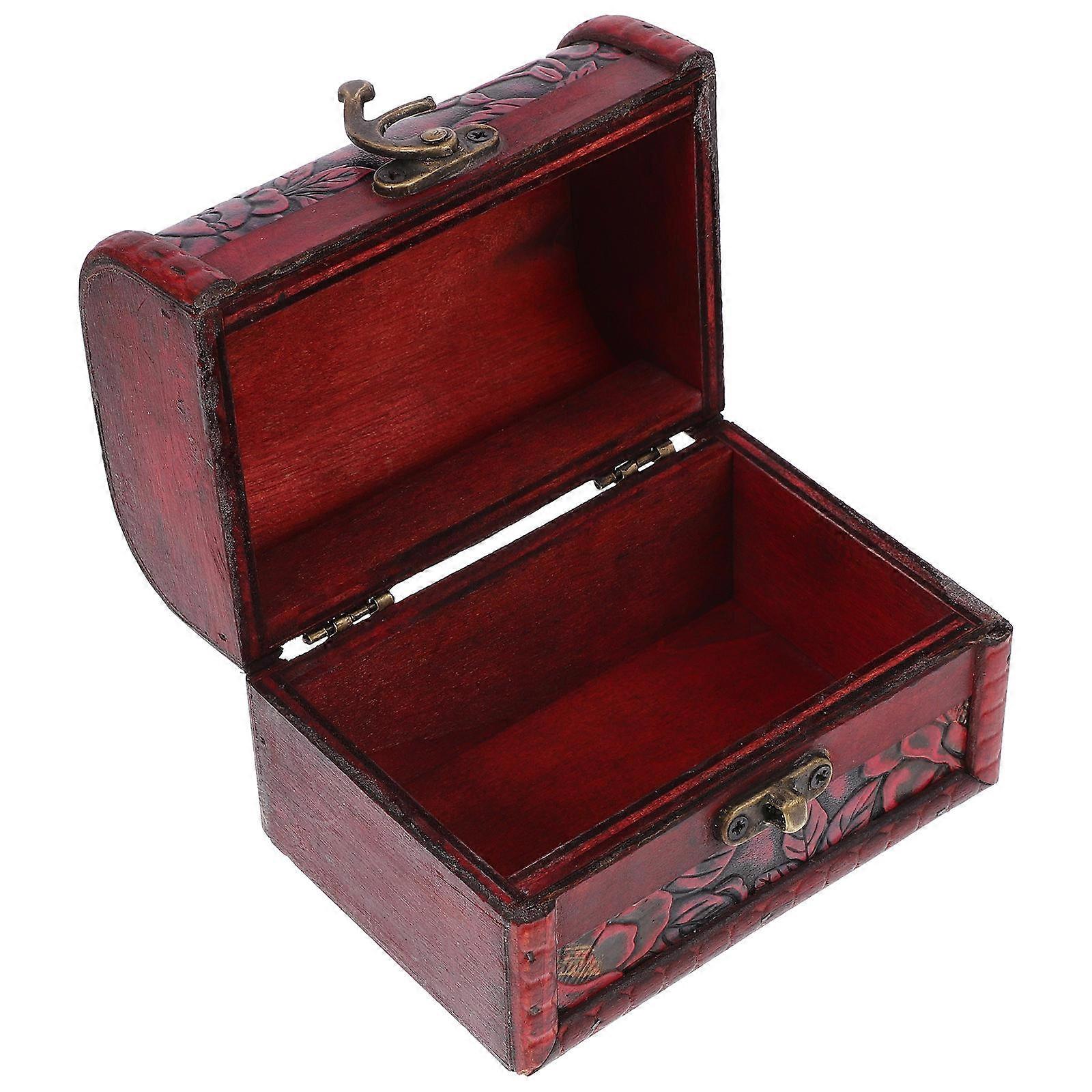 Antique Looking Keepsake Box For Room Decoration With Large Capacity Wooden Material 2Pcs