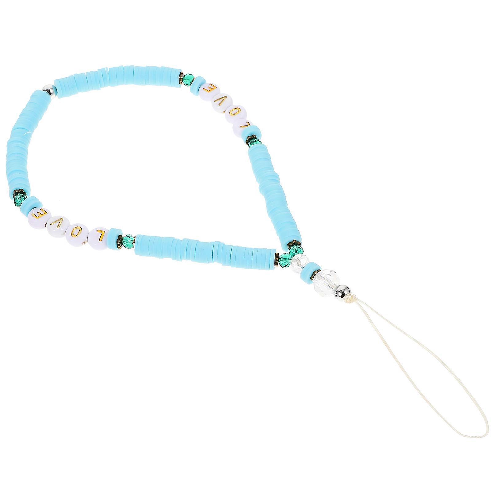 Mobile Phone Charm Beaded Strap with Anti-Lost Function 2Pcs Set