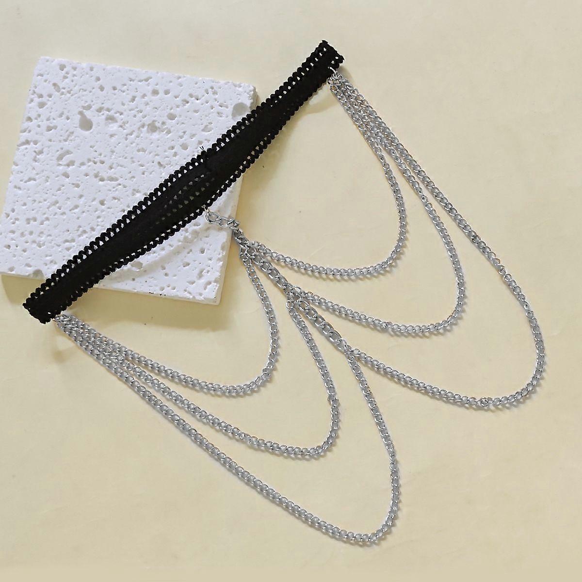 Corrente de perna sexy e exagerada, corda elástica retrô com pérolas, mais vendida