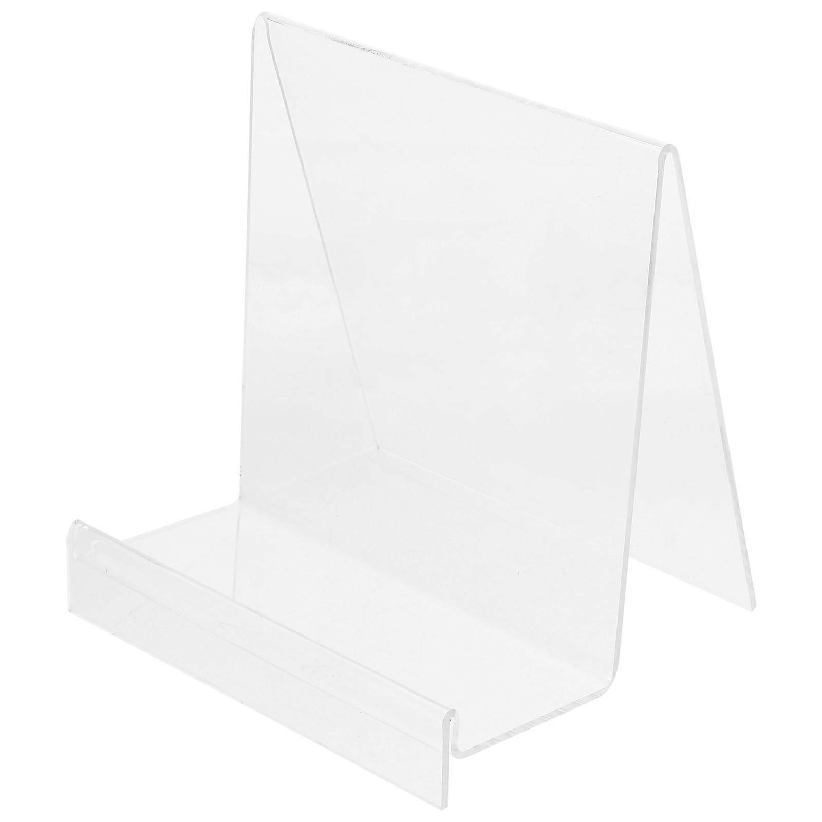 Acrylic Book Shelf Transparent Holder for Storage Use 4Pcs