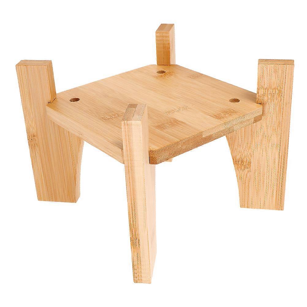 Wooden Planter Rise Stand 3Pcs Space-Saving Display Rack For Potted Plants Khaki Minimalist Design