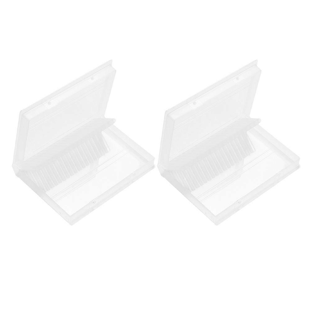 Nail Drill Bit Holder Manicure Organizer for Storage Use 4Pcs Transparent